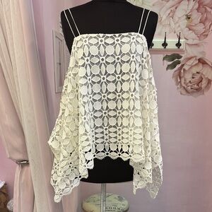 NICHOLAS White Crochet Lace Blouse